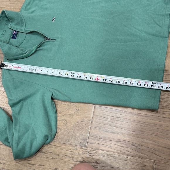Vineyard Vines by Shep & Ian Green Pullover Quarter Zip Sweater Size Medium - Picture 7 of 9